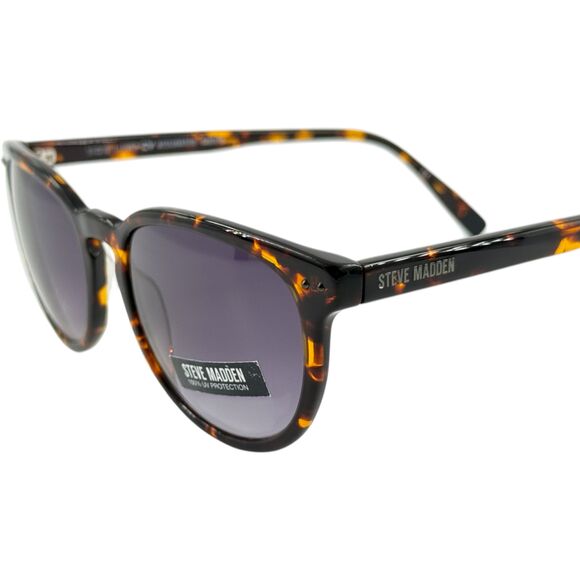 Steve Madden Accelaratedd Unisex Round Plastic Sunglass 48-22 Tortoise main image 4